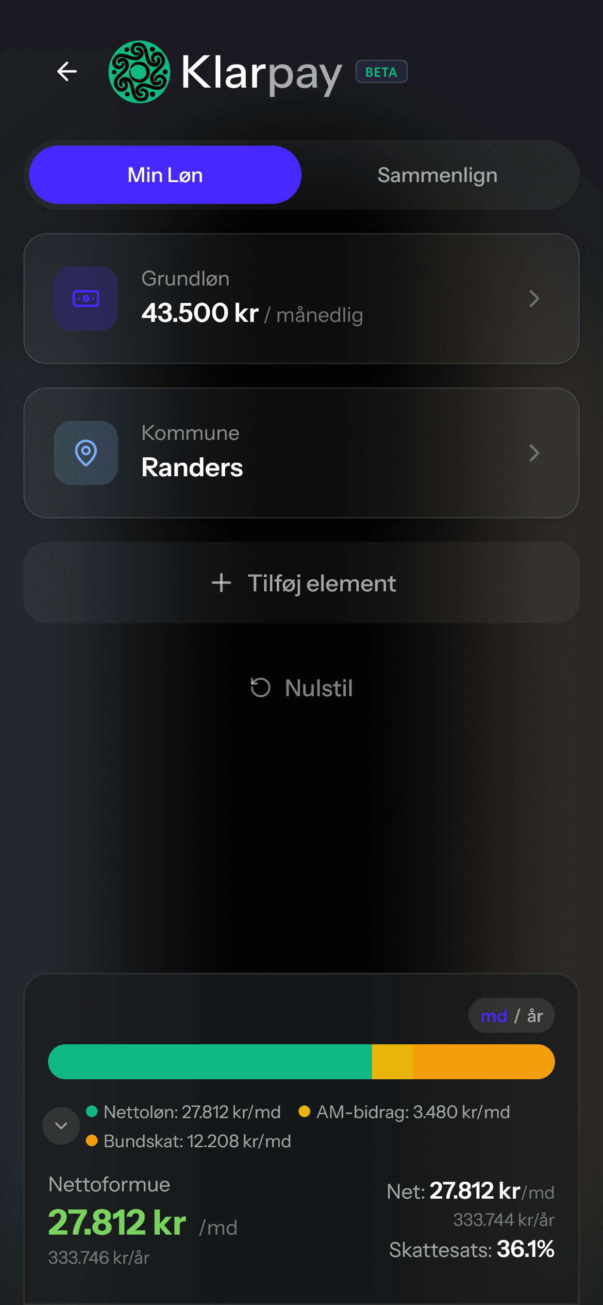 Klarpay - Danski Kalkulator Plaća screenshot 5